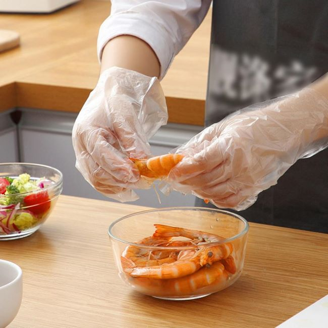 Перчатки одноразовые п/э