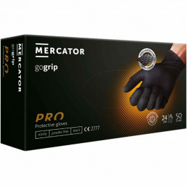 Перчатки нитриловые GOGRIP особопрочные черные 25 пар M, L, XL, XXL