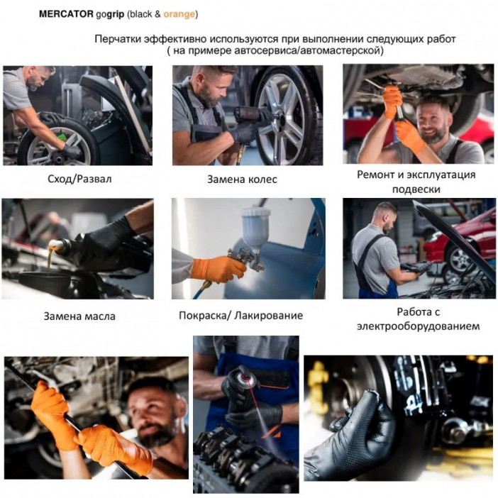 Перчатки нитриловые GOGRIP особопрочные зеленые 25 пар M, L, XL, XXL