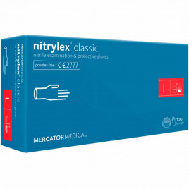 Перчатки нитриловые Nitrylex голубые 50 пар XS, S, M, L