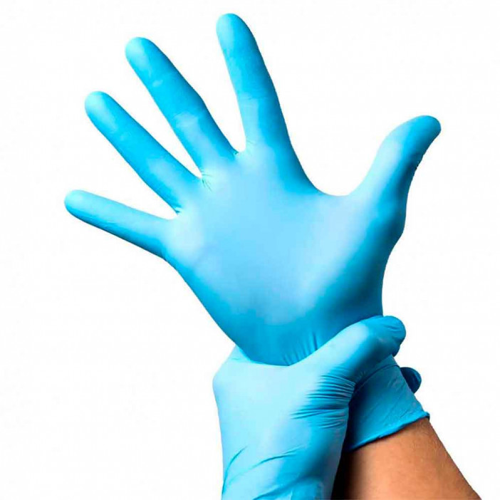 Перчатки нитриловые Nitrylex голубые 50 пар XS, S, M, L 