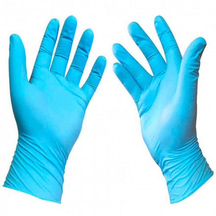 Перчатки нитриловые Blue Sail+ голубые 50 пар L