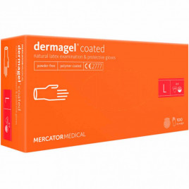 Перчатки латексные DermaGel неопудренные 50 пар L