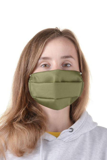 Маска многоразовая из хлопка зеленая (упаковка 50шт) по 4 руб за штуку