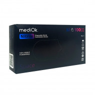 Перчатки нитриловые MediOk черные 50 пар XS, XL