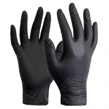 Перчатки нитровинил черные MediOk M, L, XL