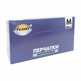 Перчатки нитриловые Aviora сиреневые 50 пар M, L