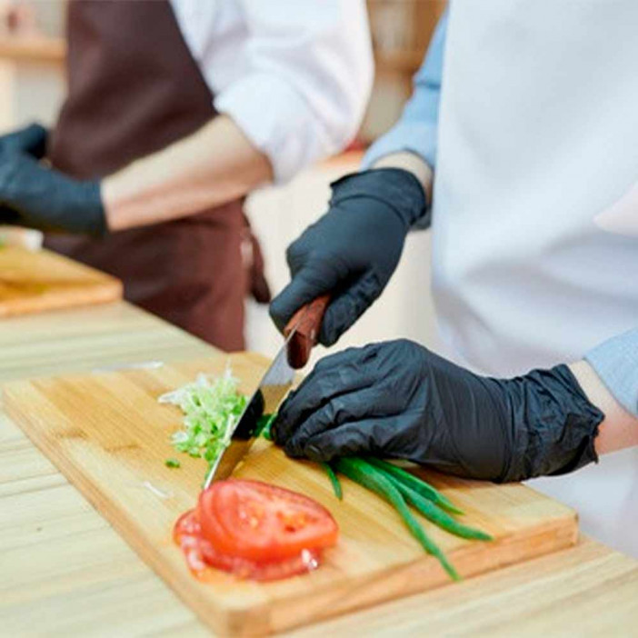 Перчатки нитриловые АДМ черные 50 пар M, L, XL