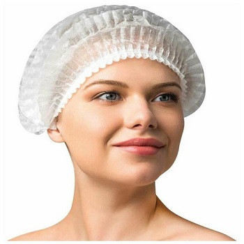 Шапочка одноразовая Шарлотта белая 100шт