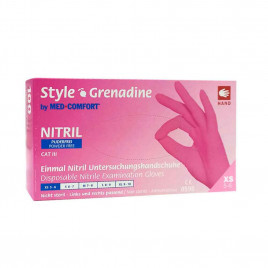 Перчатки нитриловые AMpri розовые 50 пар XS